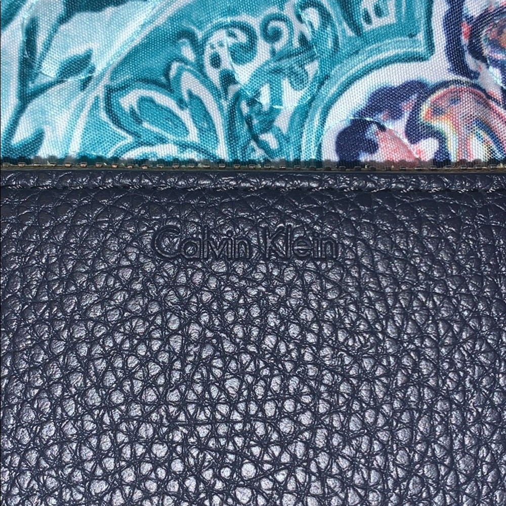 Navy and Yellow Calvin Klein Wallet - Picture 2 of 4